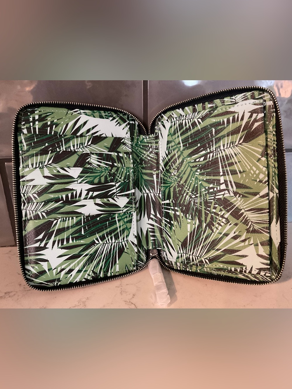 MZ Wallace Dawn Tropical Palm Passport Organizer Holder Wallet - Picture 5 of 11